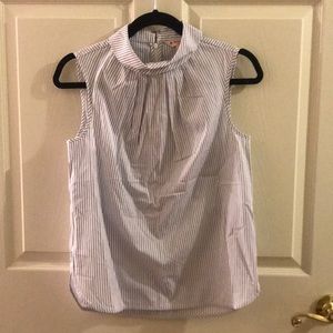 Brooks Brothers Sleeveless Blue Striped Top Size 4